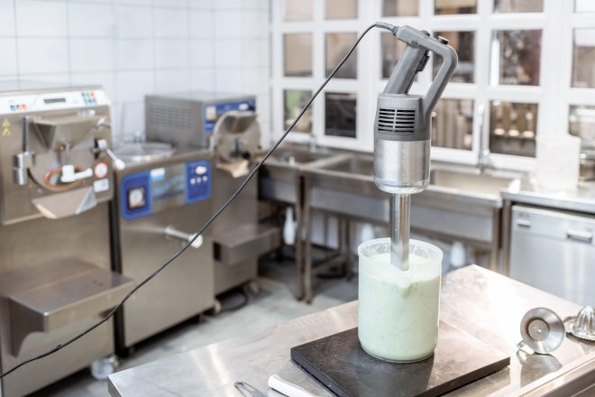 Mixed milkshake on the kitchen