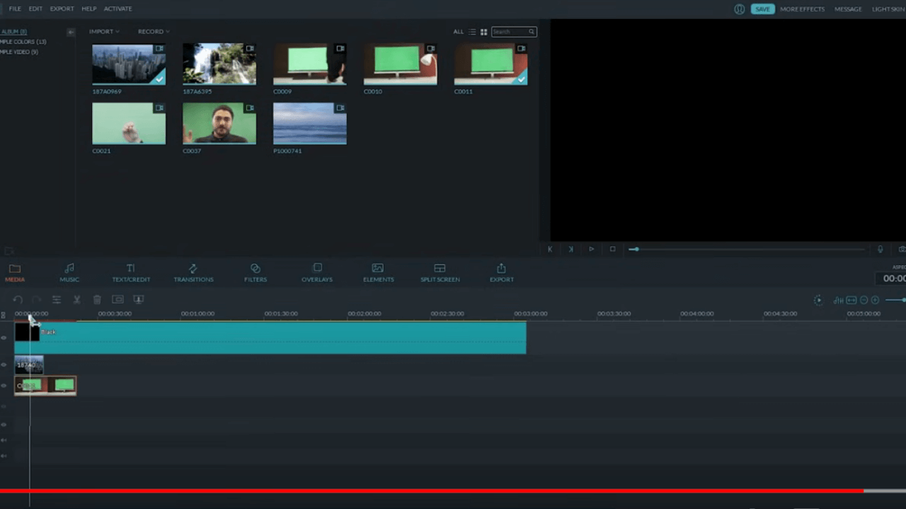 wondershare filmora Green screen software